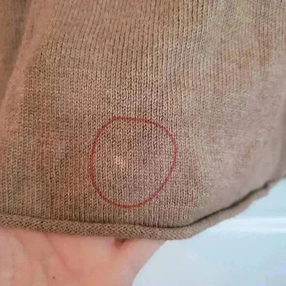 Columbia Women's Tan Acrylic & Cotton Knit Sweater Hoodie - Picture 8 of 12